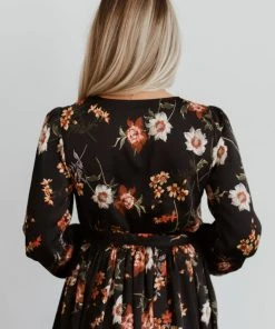 BB Custom Dresses Jenna Maxi Dress | Black Floral 10 BB Custom Dresses Jenna Maxi Dress | Black Floral