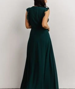 Soi Saya Wrap Maxi Dress | Hunter Green 10 Soi Saya Wrap Maxi Dress | Hunter Green