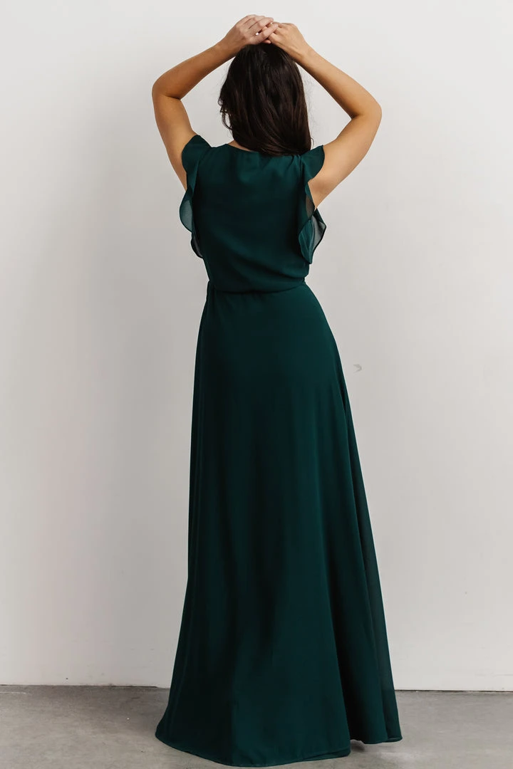Soi Saya Wrap Maxi Dress | Hunter Green 4 Soi Saya Wrap Maxi Dress | Hunter Green