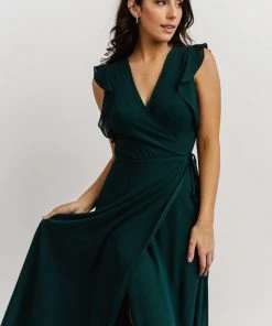 Soi Saya Wrap Maxi Dress | Hunter Green 11 Soi Saya Wrap Maxi Dress | Hunter Green