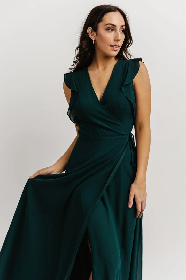 Soi Saya Wrap Maxi Dress | Hunter Green 6 Soi Saya Wrap Maxi Dress | Hunter Green