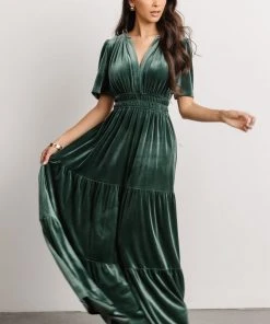 RR Artemis Velvet Maxi Dress | Deep Lagoon Dresses