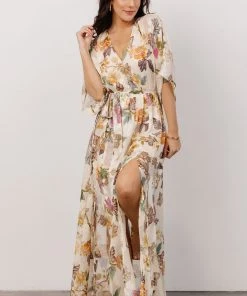 AK Corinth Maxi Dress | Jacquard Multi Floral Dresses