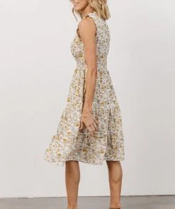 HAY Annie Ruffle Midi Dress | Yellow Floral 17 HAY Annie Ruffle Midi Dress | Yellow Floral