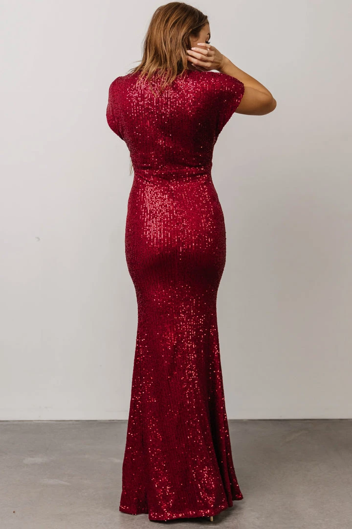 RR Dresses Vienna Sequin Maxi Dress | Burgundy 6 RR Dresses Vienna Sequin Maxi Dress | Burgundy
