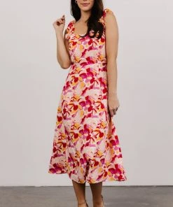 SL Salzburg Tank Midi Dress | Pink Multi Floral Dresses