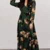 SL Margot Tiered Maxi Dress | Green Floral Dresses