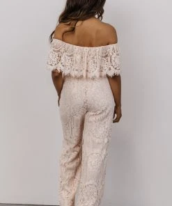 RR Maryn Lace Jumpsuit | Blush