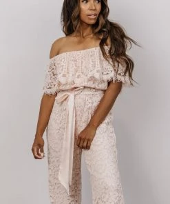 RR Maryn Lace Jumpsuit | Blush