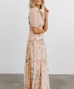 BB Custom Santorini Maxi Dress | Blush Floral