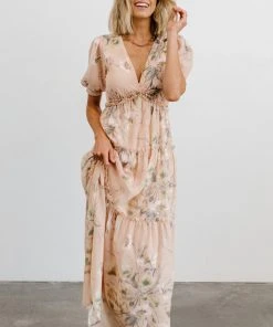 BB Custom Santorini Maxi Dress | Blush Floral