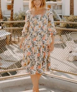 BB Custom Dresses Marta Smocked Midi Dress | Multi Floral