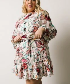 FT Dresses Tally Mini Dress | Off White Multi Print