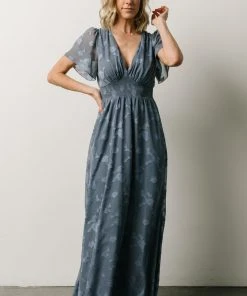 RR Dresses Evelyn Smocked Maxi Dress | Blue