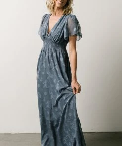 RR Dresses Evelyn Smocked Maxi Dress | Blue 20 RR Dresses Evelyn Smocked Maxi Dress | Blue