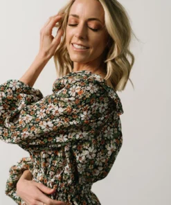 HAY Eileen Long Sleeve Peasant Top | Multi Floral