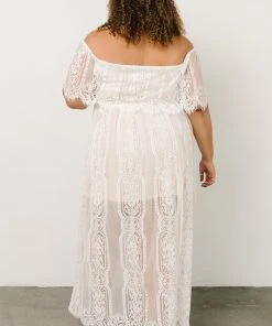 BB Custom Caroline Lace Maxi Dress | Off White 22 BB Custom Caroline Lace Maxi Dress | Off White