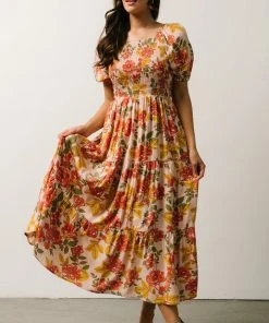 POL Dresses Madrid Smocked Dress | Multi Floral 13 POL Dresses Madrid Smocked Dress | Multi Floral