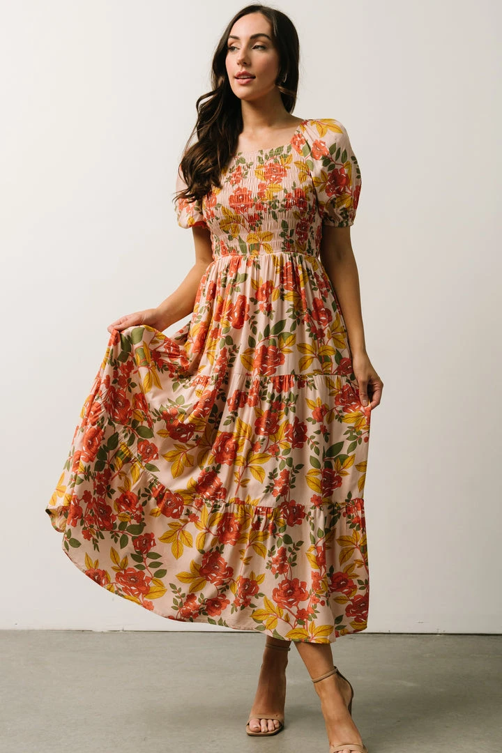 POL Dresses Madrid Smocked Dress | Multi Floral 7 POL Dresses Madrid Smocked Dress | Multi Floral