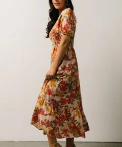 POL Dresses Madrid Smocked Dress | Multi Floral 10 POL Dresses Madrid Smocked Dress | Multi Floral