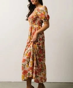 POL Dresses Madrid Smocked Dress | Multi Floral 11 POL Dresses Madrid Smocked Dress | Multi Floral