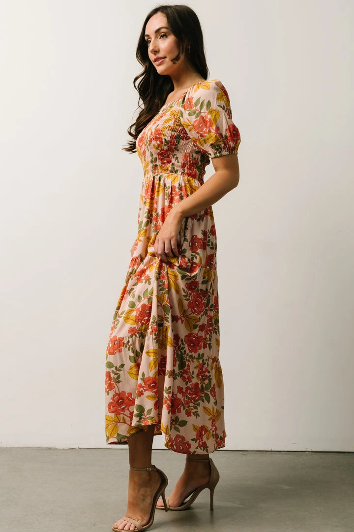 POL Dresses Madrid Smocked Dress | Multi Floral 5 POL Dresses Madrid Smocked Dress | Multi Floral