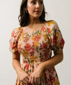POL Dresses Madrid Smocked Dress | Multi Floral 12 POL Dresses Madrid Smocked Dress | Multi Floral