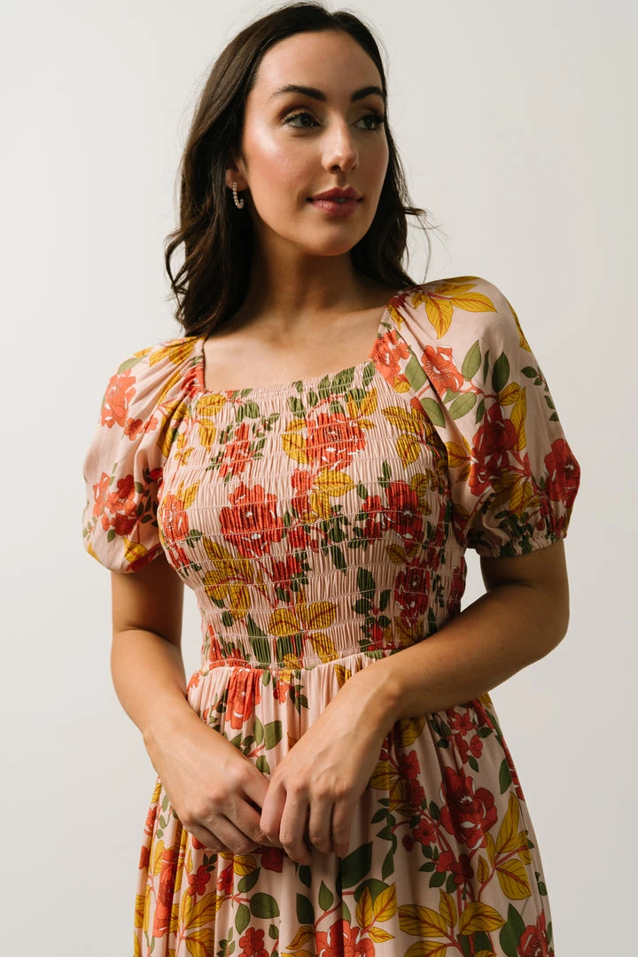 POL Dresses Madrid Smocked Dress | Multi Floral 6 POL Dresses Madrid Smocked Dress | Multi Floral