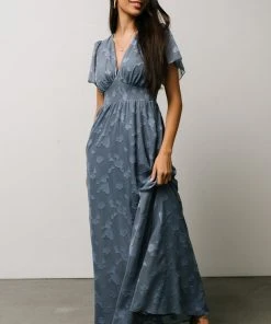 RR Dresses Evelyn Smocked Maxi Dress | Blue