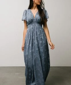 RR Dresses Evelyn Smocked Maxi Dress | Blue 27 RR Dresses Evelyn Smocked Maxi Dress | Blue