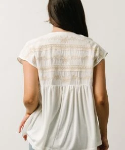 IL Boho Lindley Embroidery Top | Ivory