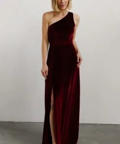 BB Custom Tatiana Velvet One Shoulder Maxi Dress | Merlot Dresses 27 BB Custom Tatiana Velvet One Shoulder Maxi Dress | Merlot Dresses