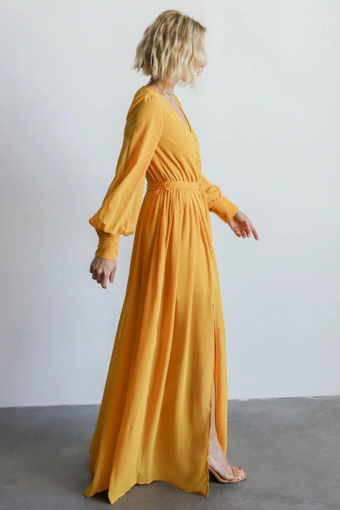 Dresses Celine Maxi Dress | Mustard 7 Dresses Celine Maxi Dress | Mustard