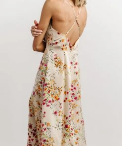Dresses Agnes Slip Midi Dress | Cream + Multi Floral 11 Dresses Agnes Slip Midi Dress | Cream + Multi Floral