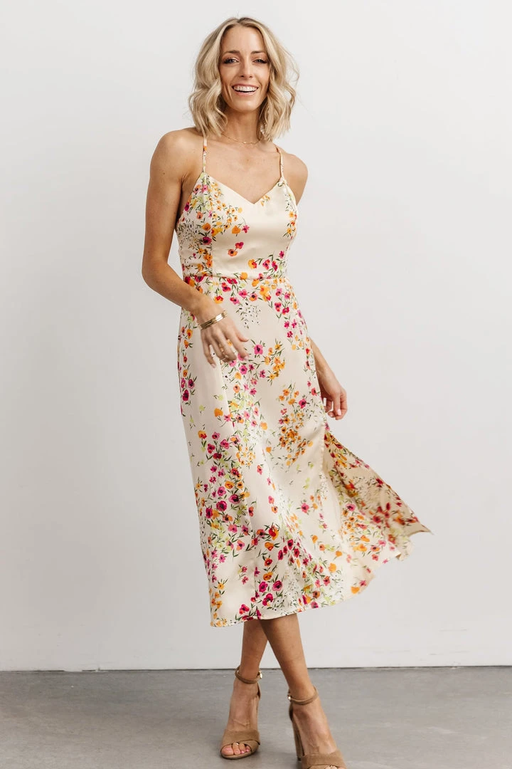 Dresses Agnes Slip Midi Dress | Cream + Multi Floral 1 Dresses Agnes Slip Midi Dress | Cream + Multi Floral