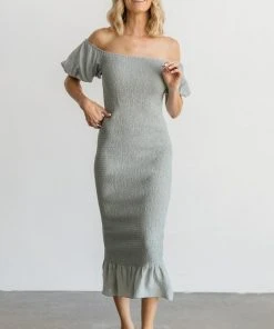 RR Alana Smocked Midi Dress | Sage Dresses