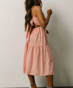 BS Dresses Alaska Open Tie Back Midi Dress | Clay 9 BS Dresses Alaska Open Tie Back Midi Dress | Clay