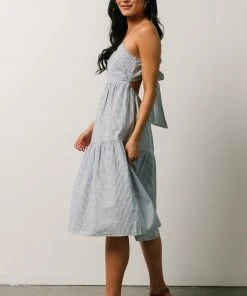 BS Dresses Alaska Open Tie Back Midi Dress | Sky Blue