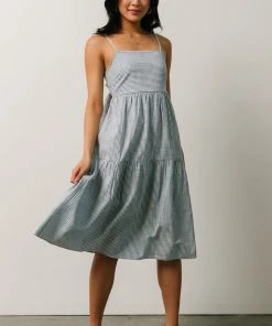 BS Dresses Alaska Open Tie Back Midi Dress | Sky Blue
