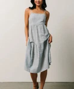 BS Dresses Alaska Open Tie Back Midi Dress | Sky Blue