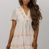 POL Alexis Embroidered Baby Doll Dress | Natural