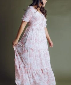 BB Custom Alice Smocked Maxi Dress | Berry Print Dresses