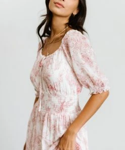 BB Custom Alice Smocked Maxi Dress | Berry Print Dresses