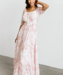 BB Custom Alice Smocked Maxi Dress | Berry Print Dresses