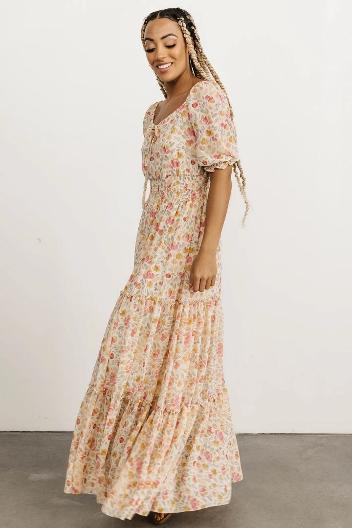 BB Custom Alice Smocked Maxi Dress | Blossom Print Dresses BB Custom Alice Smocked Maxi Dress | Blossom Print Dresses