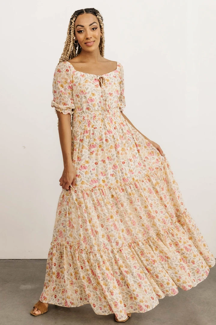 BB Custom Alice Smocked Maxi Dress | Blossom Print Dresses BB Custom Alice Smocked Maxi Dress | Blossom Print Dresses