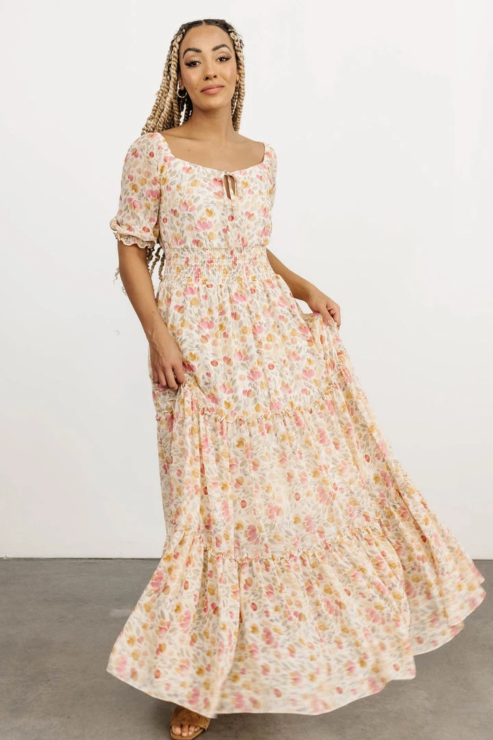 BB Custom Alice Smocked Maxi Dress | Blossom Print Dresses BB Custom Alice Smocked Maxi Dress | Blossom Print Dresses