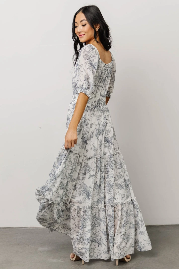 BB Custom Alice Smocked Maxi Dress | Blue Print 3 BB Custom Alice Smocked Maxi Dress | Blue Print