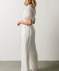 DD Althea Boho Jumpsuit | White Vacation