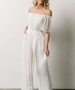 DD Althea Boho Jumpsuit | White Vacation
